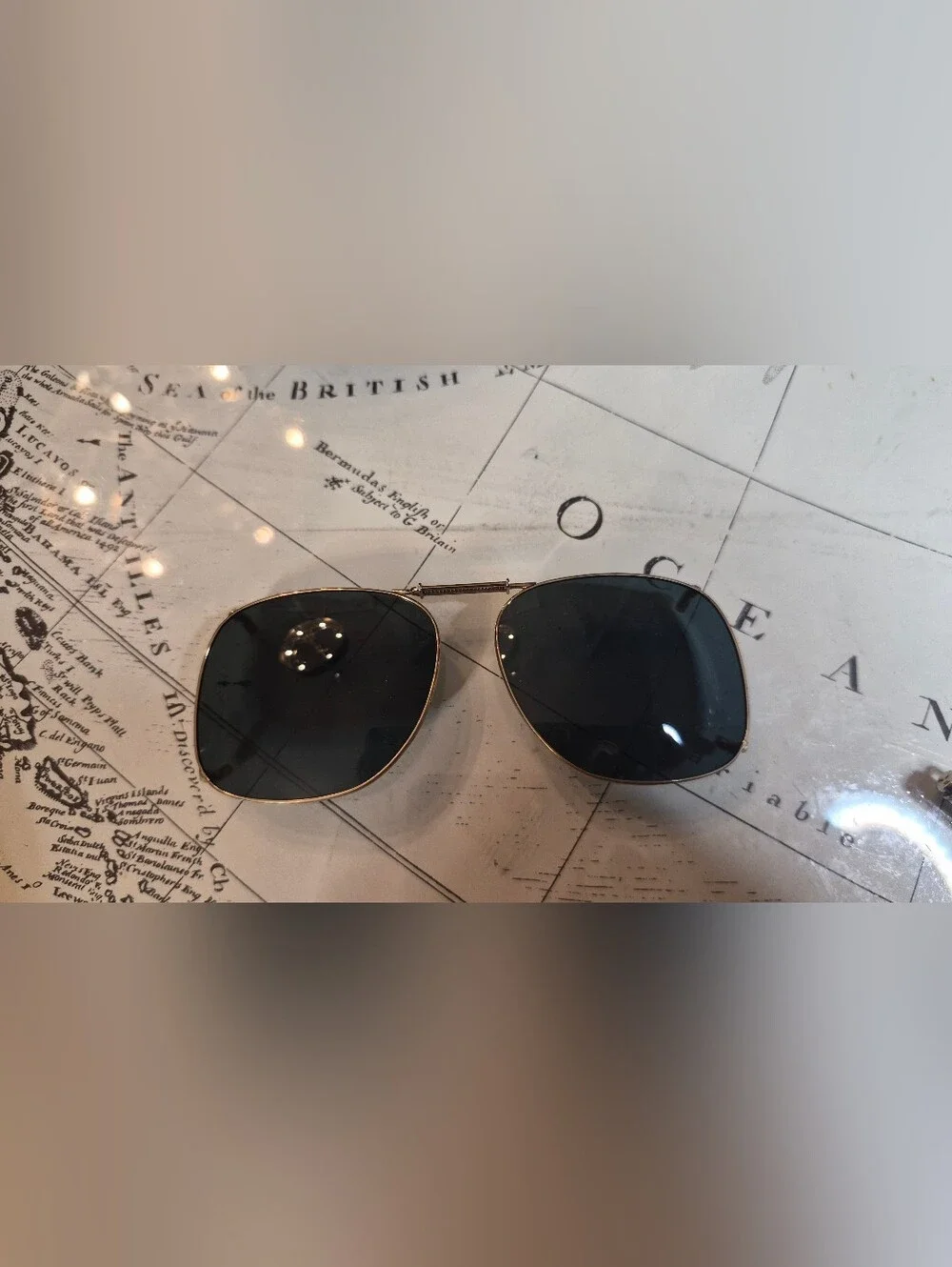 Solar Shield Men's Aviator Sunglasses in Gold with Brown Lenses CLIP ON